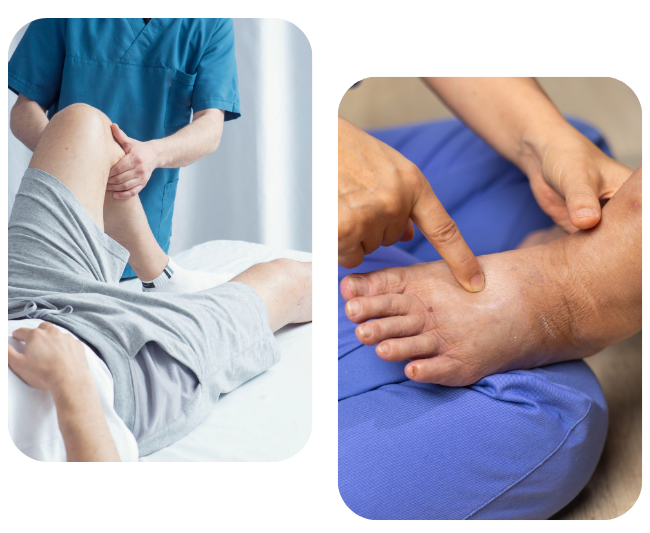 een patiënt in een praktijk met een hulpvraag voor het herstel van lymfevocht